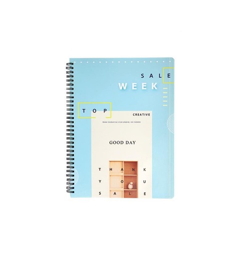 [008232] Cuaderno de anillas con tapas de plástico (A4)