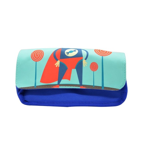 [010345] Estuche escolar de tela para sublimación (Azul)