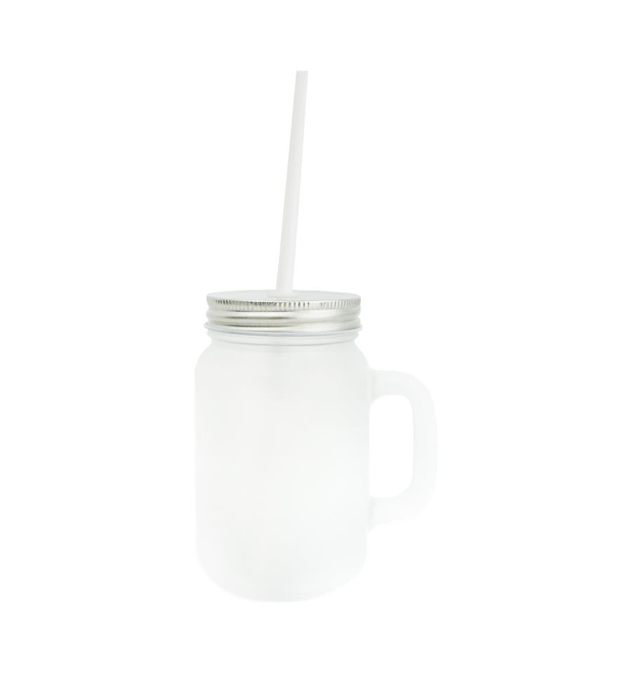 Jarra de cristal con pajita
