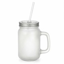 Jarra de Cristal con Pajita