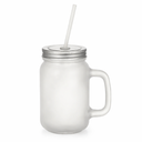 Jarra de cristal con pajita