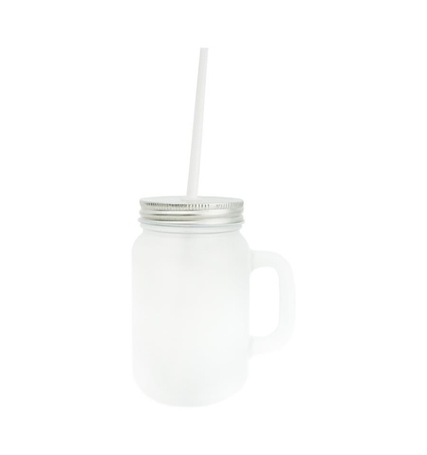 [007495] Jarra de cristal con pajita (Mate -esmerilado-)