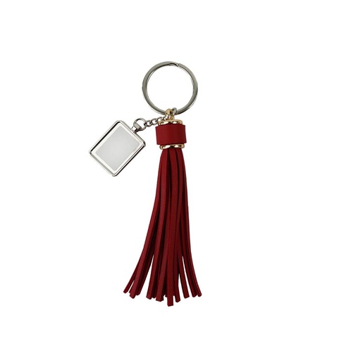 [008252] Llavero con flecos (Rojo)