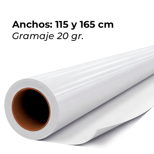 [015016] Papel Protector para Calandra Blanco | 1000 m 20 gr (115 cm)
