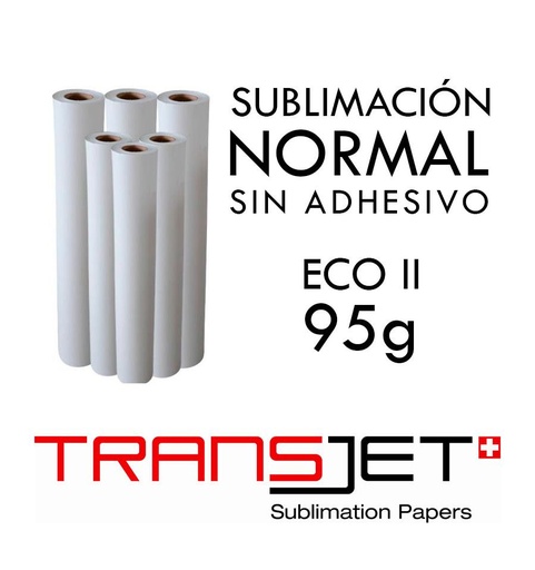 [001477] Papel Sublimación Transjet EcoII 95g (111 cm (100m) 95gsm)