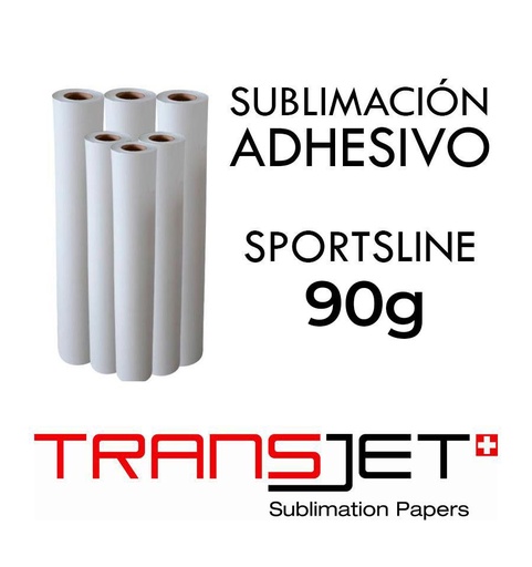 [012520] Papel Sublimación Transjet Sport Next Adhesivo 90g (111 cm ( 100m) 90gsm)