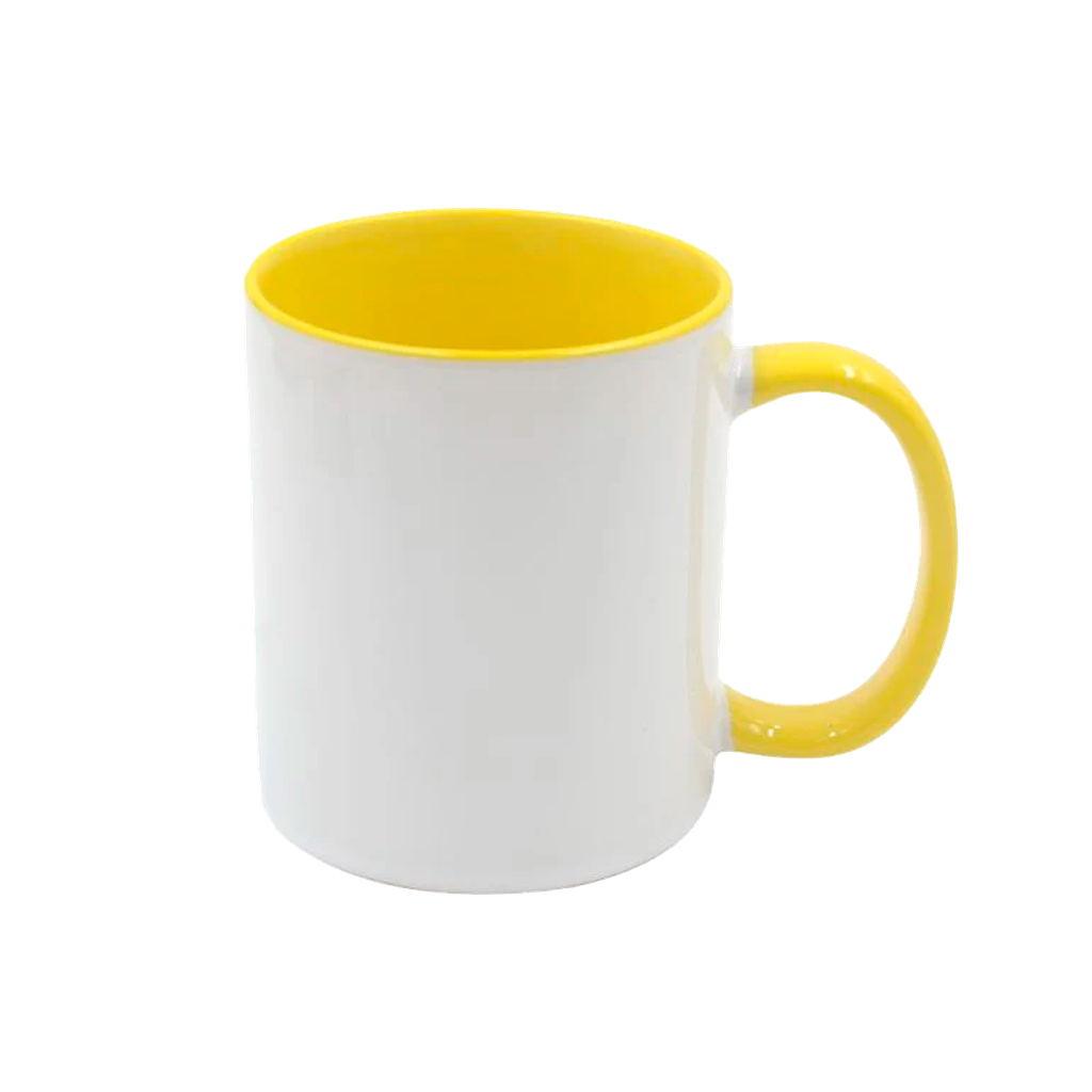 Taza de Cerámica con Interior y Asa de Color | 12 Oz