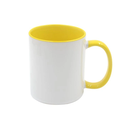Taza cerámica con interior y asa de color