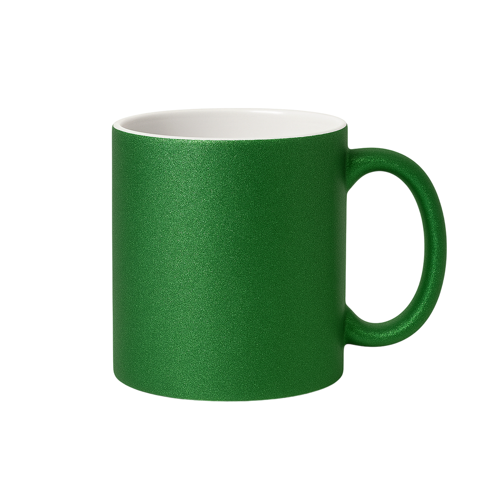 Taza de Cerámica con Glitter para Sublimación 11 Oz