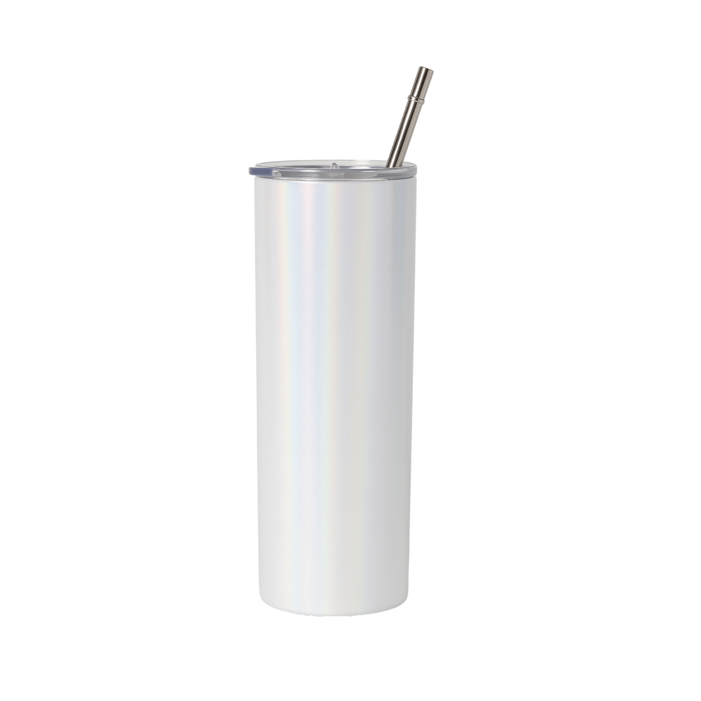 Vaso Térmico Alargado Efecto Arcoíris con Pajita 350ml