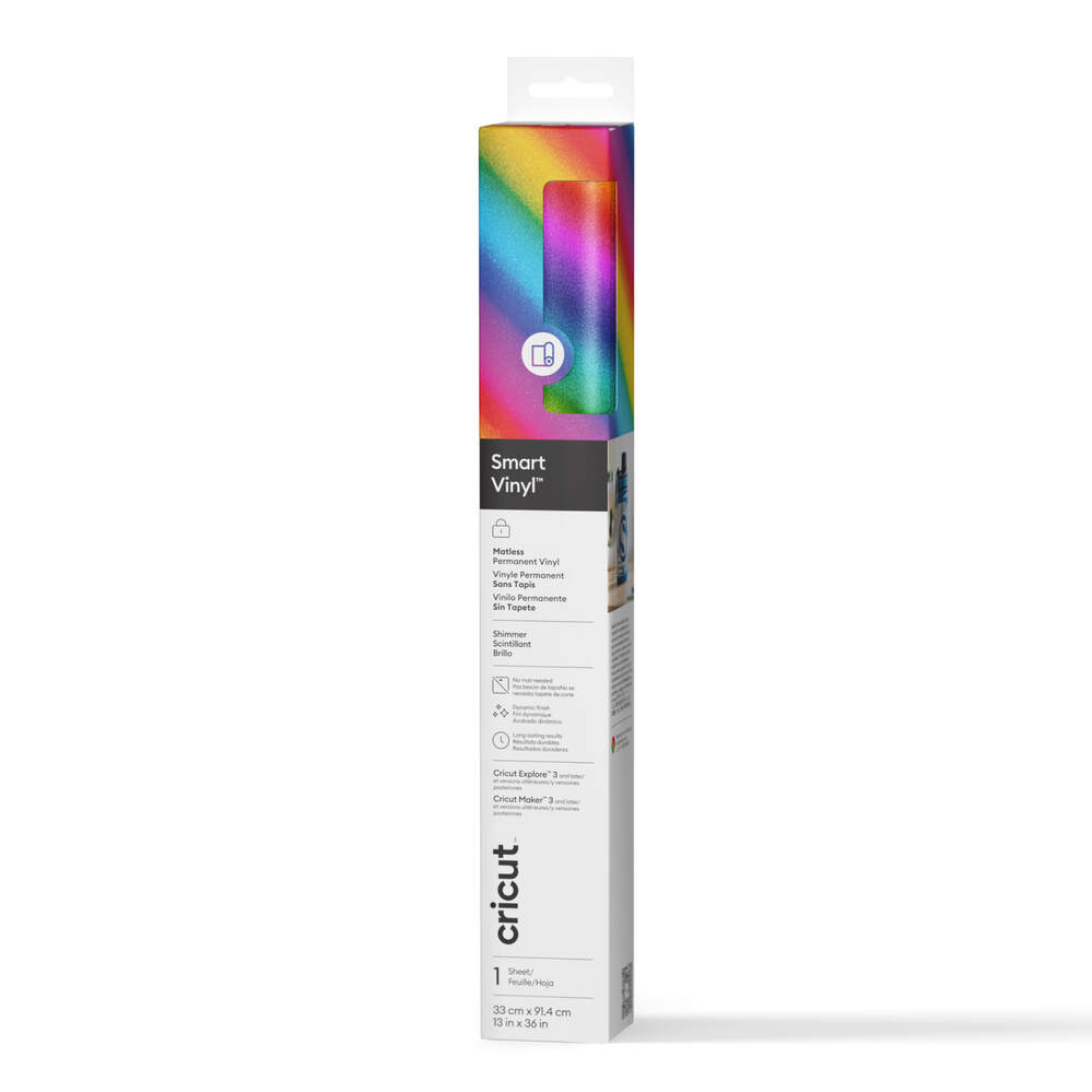Cricut Smart Vinyl Permanent brillante rainbow 33x90cm