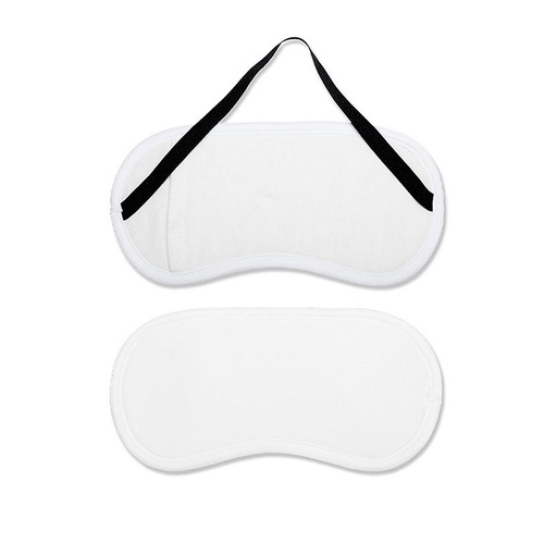 [014085] Antifaz para dormir blanco con ribete negro sublimable