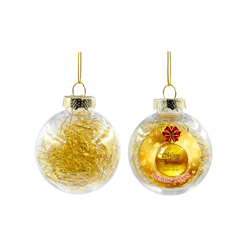 Bola Navidad Oro Sublimación | 8 cm