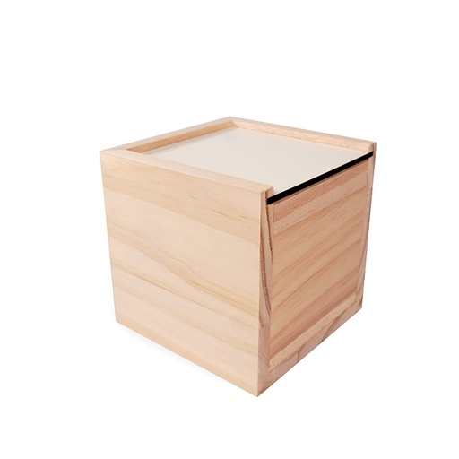 [007580] Caja de madera con tapa extraíble