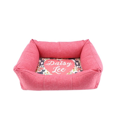 [010346] Cama para mascotas lino color rosa