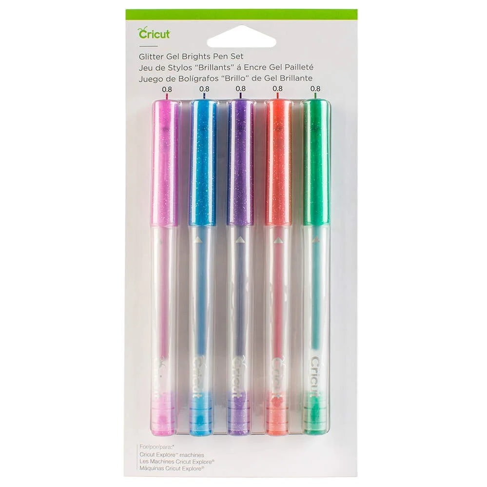 [008750] Cricut Bolígrafos de Gel con Purpurina | 5 uds.