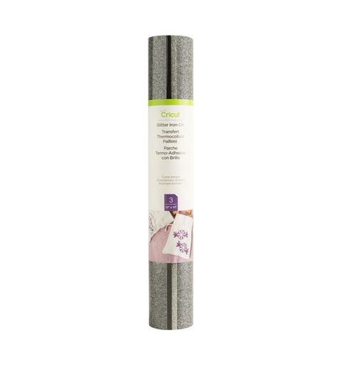 [009196] Cricut Pack vinilo Glitter iron on Tuxedo 30,5 cm x 30,5 cm
