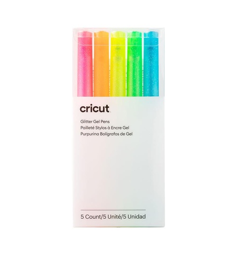 [013196] Cricut Set de Bolígrafos de gel Neón 5 tonos