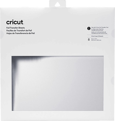 [010380] Cricut Transfer Foil Silver 30 x 30 cm | 8 uds.