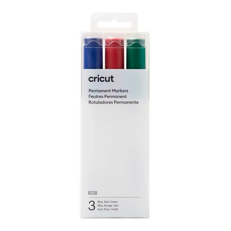 [014209] Cricut Venture Set de Rotuladores Permanentes 2,5 mm | Azul, rojo y verde