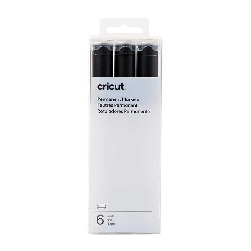 [014206] Cricut Venture Set de Rotuladores Permanentes Negro 2,5 mm | 6 uds.