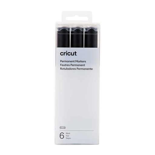[014206] Cricut Venture Set de Rotuladores Permanentes Negro 2,5mm 6 uds