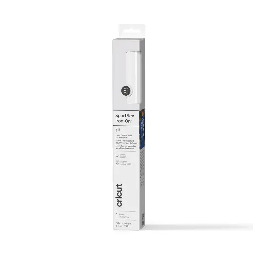 [009183] Cricut Vinilo Textil Sportflex Iron-On Blanco | 30 x 60 cm
