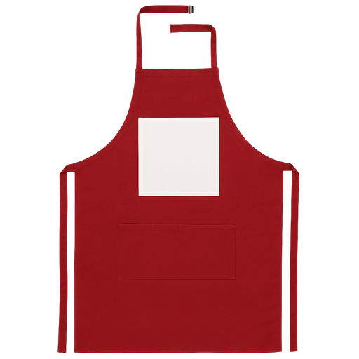[004433] Delantal adulto rojo con recuadro 84x64