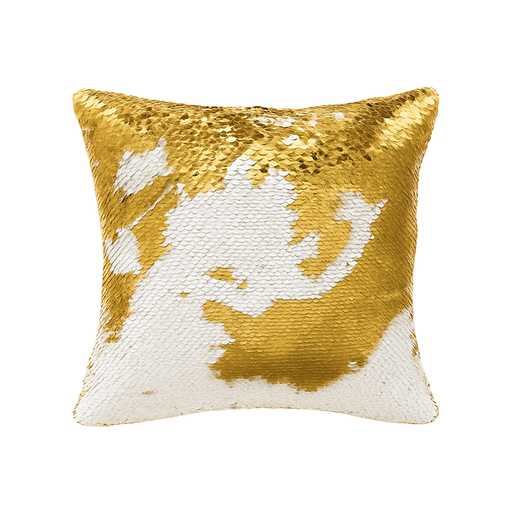 [004850] Funda cojín lentejuelas oro 40x40 cm