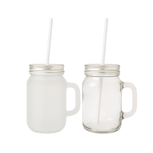 Jarra de cristal con pajita