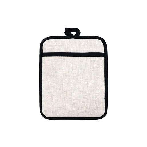 [012686] Manopla de Lino con Borde Negro