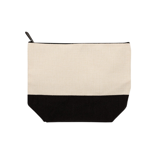 [014083] Neceser de Lino con Base Negra 18,5x24cm