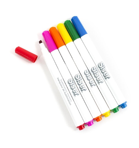 [012894] Pack de 6 rotuladores de sublimación - colores básicos