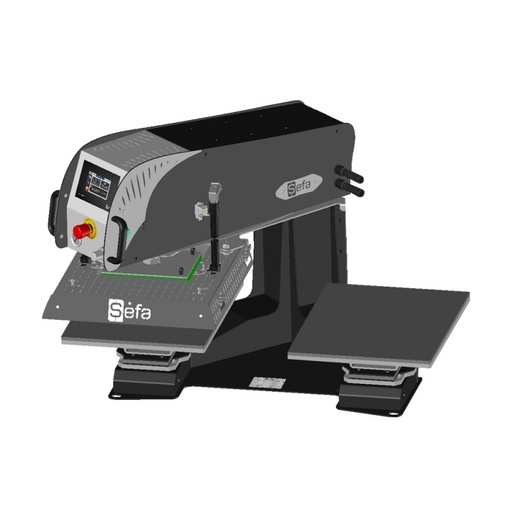 [007266] Plancha DUPLEX LITE 40x50 NEUMATICA+ROTACION V3