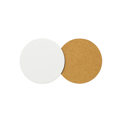 [003826] Posavasos Redondo MDF con Base de Corcho