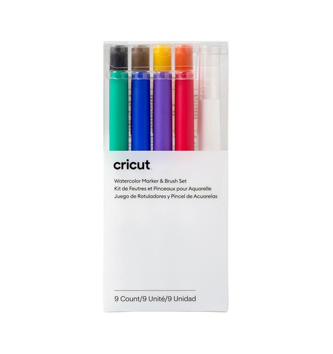 [013181] Rotuladores efecto acuarela 1.0 9uds para Cricut Maker y Explore