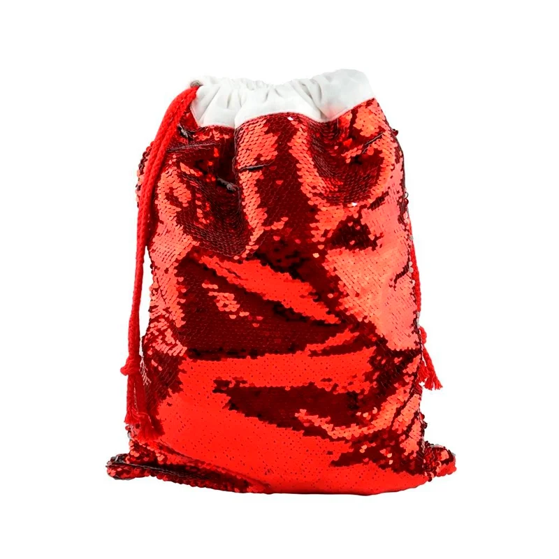 [006624] Saco de Navidad de Lentejuelas Rojo
