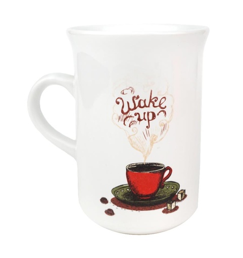 [004826] Taza cerámica blanca forma campana, sin caja