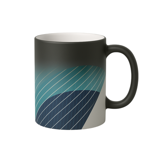 [007525] Taza Mágica de Cerámica Negra Mate 11oz