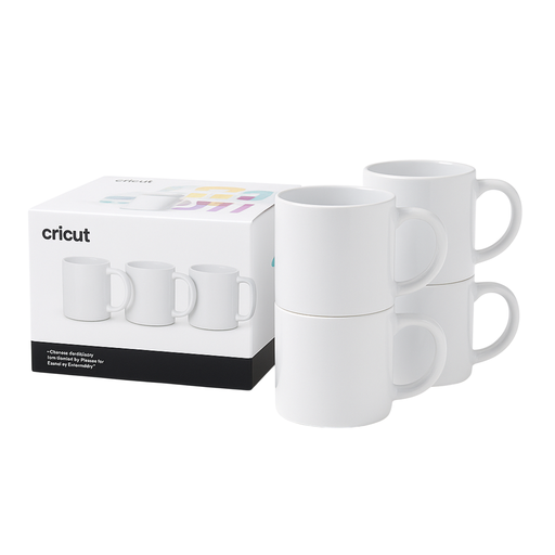[012607] Tazas apilables de Cricut color blanco 10 onzas (4 uds)