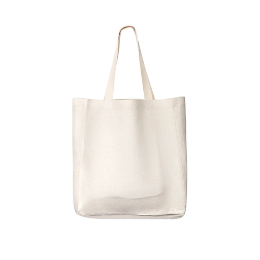 [003837] Tote Bag de Lino con Asas Largas