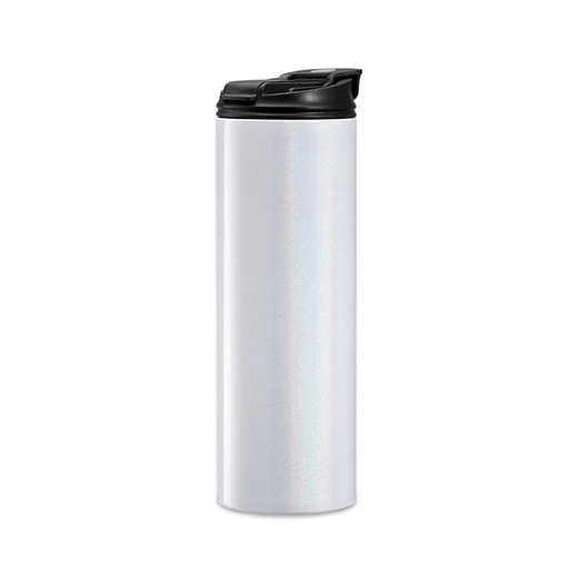 [012640] Vaso térmico de acero inoxidable alargado blanco arcoíris