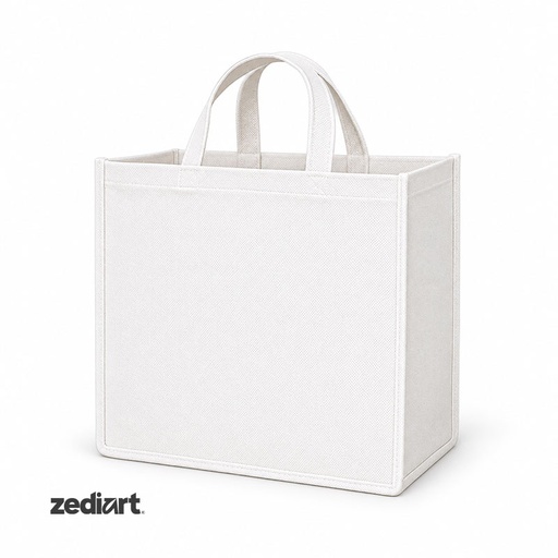 [013837] Zediart Tote Bag de Poliéster Blanco | Small