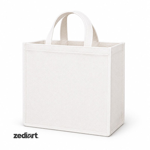 [013838] Zediart Tote Bag de Poliéster Blanco | Medium