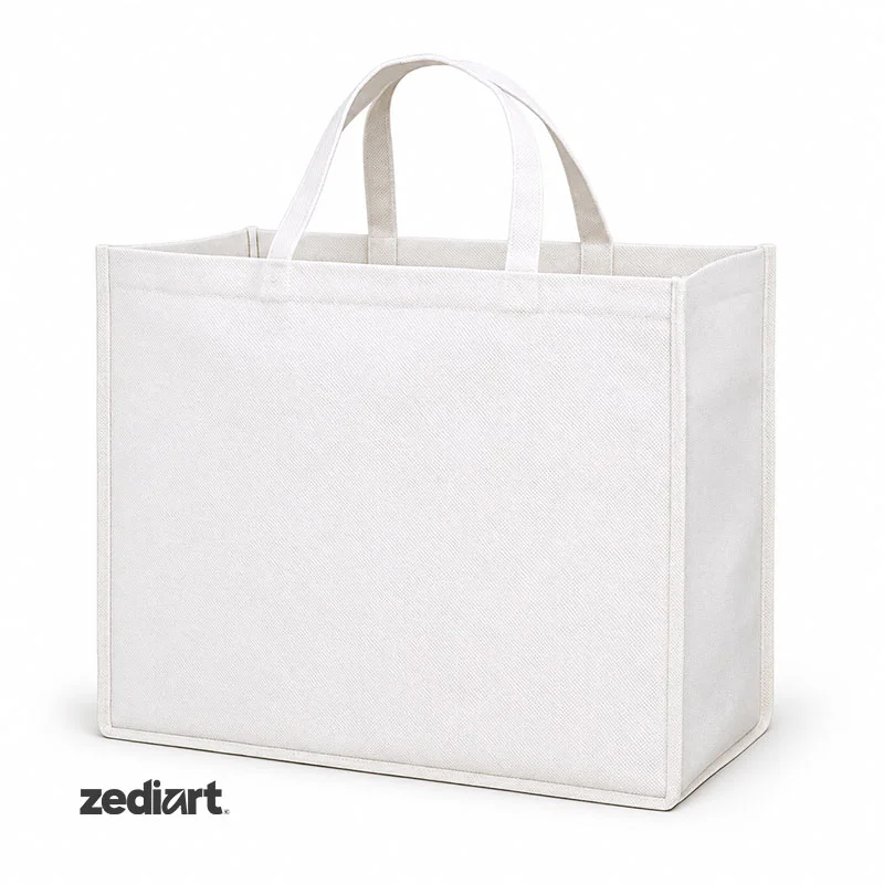 [013839] Zediart Totebag de Poliéster Blanco | Large
