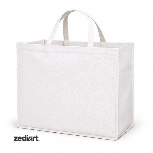 [013839] Zediart Totebag de Poliéster Blanco | Large