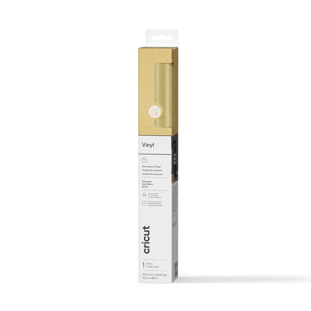 [012204] Cricut Vinilo Adhesivo Shimmer Oro | 30,5 x 122 cm