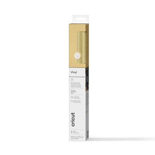 [012204] Cricut Vinilo Adhesivo Shimmer Oro | 30,5 x 122 cm