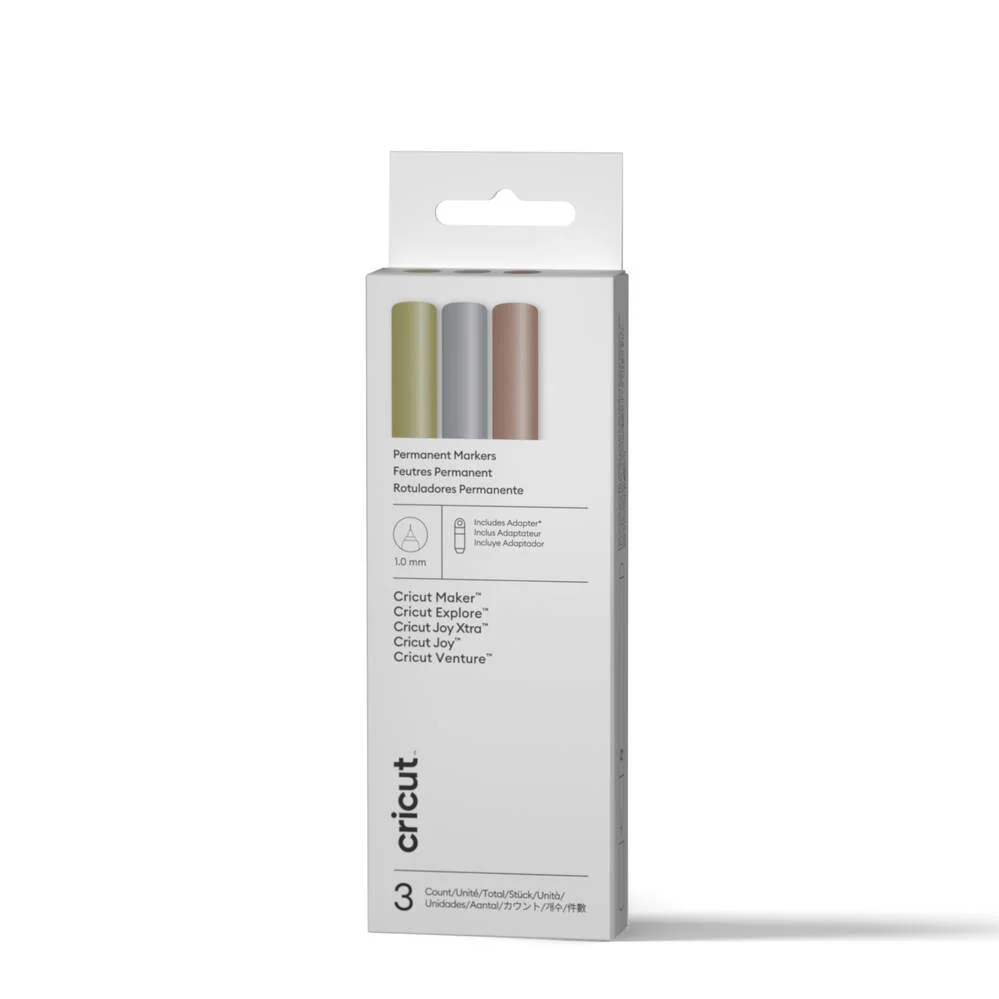[015832] Cricut Rotuladores Metalizados Permanentes | 1.0 mm + Adaptador