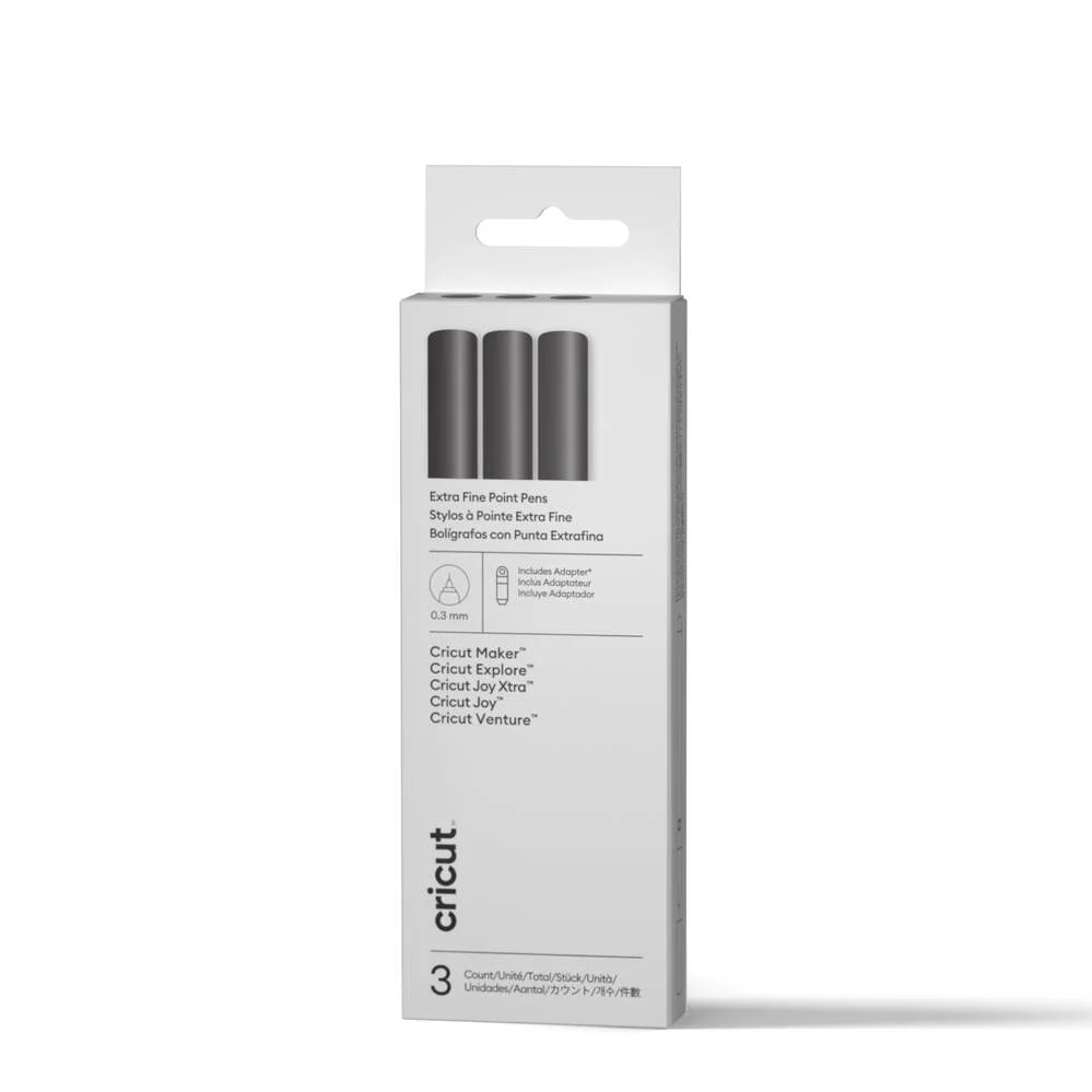 [015834] Cricut Set de Bolígrafos Punta Extrafina | 0.3 mm + Adaptador